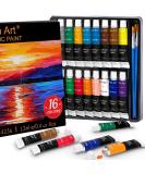 Aen Art Acrylic Paint Set  16 Colors Painting Supplies for Canvas Wood Fabric Ceramic Crafts  Non Toxic&Rich Pigments for Beginners - Buy Online on SooperMarket.com