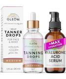 Sunless Self Tanner Drops for Face & Body with Hyaluronic Acid - Medium Tan - Buy Online on SooperMarket.com
