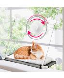 ZALALOVA Cat Window Perch Hammock Seat w/Free Blanket | Extra Large Sturdy Bed for Two Cats | Latest Screw Suction Cups | Indoor Resting Seat (White) - Buy Online on SooperMarket.com