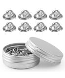 50PCS Metal Pin Backs  Pin Keepers Locking Clasp for Badge Insignia Pin Backs Replacement (Silver) nickel - Buy Online on SooperMarket.com