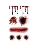 Supperb Halloween Tattoos - Bleeding Wound Scar Design (Set of 2) | Temporary Halloween Body Art - Buy Online on SooperMarket.com