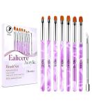 Professional 7-Part Nail Art Brush Set with Nail Shaver - Perfect for Gel & Acrylic Nail Designs - Buy Online on SooperMarket.com