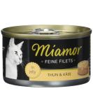 Miamor Feine Filets Thun und Cheese Premium Cat Food | 24x100g | International Shipping Available - Buy Online on SooperMarket.com