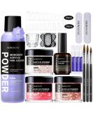 Movoran Acrylic Nail Kit for Beginners - 3 Colors Powder & Liquid Set with Brush Cleaner - Ideal for Nail Extension - Professional Nail Kit for Everything - Buy Online on SooperMarket.com