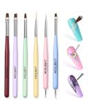 Modelones Nail Art Brushes Set, Nail Art Design Pen Painting Tools with Nail Extension Gel Brush, Nail Art Liner Brush and Nail Dotting Pen for Gel Polish Manicure Salon DIY at Home A-Colorful Nail Brushes 6pcs - Buy Online on SooperMarket.com