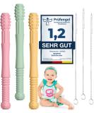 Teething tube teething aid teething ring baby BPA-free silicone 3 pieces US-CPC approved grasping toy (3 pieces) - Buy Online on SooperMarket.com