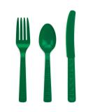 DecorRack 96 Piece Green Disposable Plastic Cutlery Set - BPA Free Heavy Duty Silverware for Birthdays, Events, Parties - Bulk Plastic Utensils (Set of 96) - Buy Online on SooperMarket.com