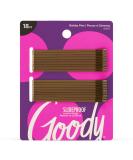 Goody Styling Hair Bobby Pins  18 Count, Brown - Slideproof and Lock-In Place - Suitable for All Hair Types - Pain-Free Hair Accessories for Women and Girls - All Day Comfort Brown 3 Inch (Pack of 1) - Buy Online on SooperMarket.com
