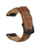 TRUMiRR Watchband for Fenix 7X / 6X / 6X Pro / 5X / 5X Plus, 26mm Quick Release Easy Fit Watch Band Genuine Cowhide Leather Strap Sports Wristband for Garmin Fenix 3 / 3 HR / Descent Mk1 Mk2 Mk2i / Enduro 2 Dark Brown - Buy Online on SooperMarket.com