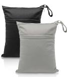 2 Piece Wet Bag Set - Reusable Waterproof Bags for Baby Cloth Diapers and Gym Gear - Buy Online on SooperMarket.com