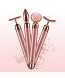 4-IN-1 24k Golden Face Roller Massager for Face, Eye, Arm, Nose - Rose Gold Skin Care Tool - Buy Online on SooperMarket.com