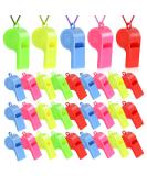 Belihome 72 pieces of plastic whistle children 5 colors plastic pipe sports pipes with converting colorful pipe plastic referee pipe sports pipes with adjustable for school sports - Buy Online on SooperMarket.com