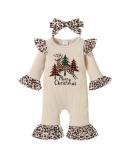 Loalirando Baby Christmas Romper Jumpsuit 9-12 Months - My First Xmas Outfit - Beige Tree Design - Buy Online on SooperMarket.com