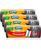 Swirl tear -resistant & densely fixing tape garbage bag 35 l (4 x 10 bags) drip -safe garbage bags for household waste tearproof garbage bags for safe hold on the trash can - Buy Online on SooperMarket.com