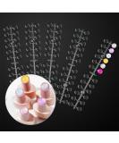 Heemeei 120 Pcs Clear Round False Nail Display Tips with Adhesive Sticker - Nail Art Color Chart Swatch Sticks for Training and Practicing - Buy Online on SooperMarket.com