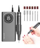 YOKE FELLOW Nail Drill Machine  Professional 35000 RPM Electric Portable Manicure Pedicure Drill Nail Machine for Acrylic Nails with 6 Bits Grey - Buy Online on SooperMarket.com