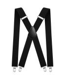Aomig braces for men extra very wide 3.5 cm with very strong 4 metal clips adjustable and elastic unit size for men and women x style - Buy Online on SooperMarket.com