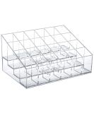 MOSIKER Lipstick Holder,Small Plastic Clear Acrylic Organizer for Lip Gloss,Cosmetic Storage with 24 Spaces - Buy Online on SooperMarket.com