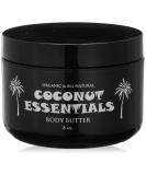 Coconut Essentials Moisturizing Body Butter - 8 oz - Coconut Oil, Vitamin E, Shea, Peppermint, Almond, Cocoa & Sunflower for Glowing Skin - Buy Online on SooperMarket.com
