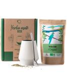 ORIGEENS Yerba Mate Set with Yerba Mate Gourd Mate Bombilla and Organic Yerba Mate Tea | Stylish Ceramic Yerba Mate Cup | Original Gift Set - Buy Online on SooperMarket.com