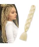 Gairyan Blond Jumbo Braids Extensions - 24 Synthetic Hair for Box Braids Afro Braid Extensions Bleached Blonde Kanekalon 1 Piece - Buy Online on SooperMarket.com