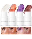 HOSAILY 4 Colors Cream Blush Highlighter Contour Stick Set - Waterproof & Long Lasting Makeup Sticks (Pack of 4) - Buy Online on SooperMarket.com