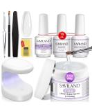 Saviland Clear 5-In-1 Builder Nail Gel Kit for Strengthening, Repair, and Extensions - Home DIY Nail Repair and Strengthening Kit - Buy Online on SooperMarket.com