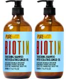 Biotin Shampoo and Conditioner Set - Sulfate Free Deep Treatment with Morrocan Argan Oil - Helps with Hair Growth and Fight Hair Loss - Buy Online on SooperMarket.com