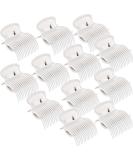 12 Pieces Hot Roller Clips Hair Curler Claw Clips Replacement Roller Clips for Small, Medium, Large and Jumbo Hair Rollers holding Women Girls Hair Section Styling White - Buy Online on SooperMarket.com