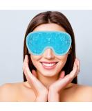 MIVORA Cooling Gel Mask for Puffy Eyes - Hot Cold Therapy for Migraine, Dark Circles, Sinus Pain - Reusable and Soothing - Light Blue - Buy Online on SooperMarket.com