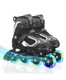 MonSports Adjustable Inline Skates for Kids - Red/Black/Blue - Light-up Wheels - Size L (US 5-8) - Buy Online on SooperMarket.com