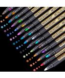 26 Colors Medium Tip Metallic Paint Pens - Ideal for Easter Egg Art, Rock Painting, Card Making, Scrapbook Crafts, DIY Photo Album on Black Paper - Buy Online on SooperMarket.com