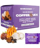 ShroomzUp Mushroom Coffee Instant - 15 Pack with 4 Mushrooms - Lions Mane, Reishi, Chaga and Cordyceps Mushrooms - Vegan Nootropic Coffee Instant - Arabica and Robusta Instant Coffee Powder for Focus - Buy Online on SooperMarket.com