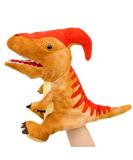 Lilizzhoumax Parasaurolophus Hand Puppet Plush Toy - Interactive Dinosaur Stuffed Animal for Kids | Educational Role-Playing Toy & Home Decor - Buy Online on SooperMarket.com
