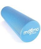 Maximo Fitness 18 x 6 High Density Foam Roller for Trigger Point Massage | Muscle & Back Roller for Yoga, Pilates & Physical Therapy | Blue - Buy Online on SooperMarket.com