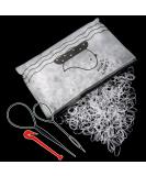 Sularpek 1000 Pcs Elastic Hair Bands Hair Elastics Clear Hair Elastic Bands Plastic Hair Bands Small Hair Bands Hair Rubber Bands for Hair Braids With Band Removal Hook+2 Hair Braid Tools transparent - Buy Online on SooperMarket.com