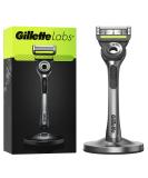 Gillette Labs Men's Razor + 1 Razor Blade Refill, with Exfoliating Bar, Includes Premium Magnetic Stand - Buy Online on SooperMarket.com