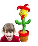 Dancing Cactus Toy - Interactive Plush Singing Cactus Repeats & Dances - USB Rechargeable - Fun Christmas Decor Piece - Buy Online on SooperMarket.com
