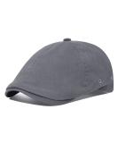 VOBOOM Cotton Washing Flat Cap Cabbie Hat Gatsby Ivy Irish Hunting Newsboy Dark Grey - Buy Online on SooperMarket.com