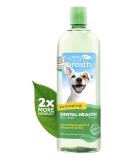 TropiClean Fresh Breath Oral Care Water Additive for Dogs - 33.8 fl oz - Dog Breath Freshener - Plaque & Tartar Defense - No Toothbrush Needed - Buy Online on SooperMarket.com