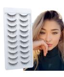 Wispy Lashes Natural Look False Eyelashes Strip Lashes 3D mink Lashes Handmade Fluffy Lightweight Short Eyelashes Natural 10 Pairs Light Volume Lashes Fake Eyelashes by Glowingwin 22-10pairs - Buy Online on SooperMarket.com