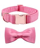 Lionet Paw's Comfortable Silk Pink Dog Collar with Removable Fly - Large Dogs (Neck 40-60cm) - 1 Pack - Buy Online on SooperMarket.com