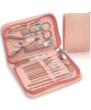 Manicure Set Professional Nail Clippers Kit Pedicure Care Tools With Zipped Bag For Women - 18 In 1 Grooming Tools Kit For Travel & Home(ROSE GOLD) Rose Gold-18pcs - Buy Online on SooperMarket.com