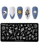 NICENEEDED Punk Style Nail Art Stamping Template Tarot Cross Snake Butterfly Image Nail Plates Nail Supplies 1Pc Mix Pattern Vintage Nail Templates for Printing Stencil Tools - Buy Online on SooperMarket.com