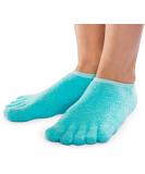 NatraCure 5-Toe Gel Lined Moisturizing Socks with Aloe & Shea | Hydrating Spa Socks for Soft Feet - Men & Women | Large - Buy Online on SooperMarket.com