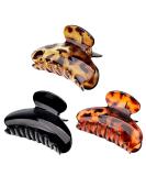 3 Pcs Hair Jaw Clips 7cm x 4cm/2.8inch x 1.6inch Medium Acrylic Hair Claw Clips for Girls and Women - Buy Online on SooperMarket.com