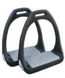 Compositi Reflex Plastic Stirrups - Flexible Wide Tread Black/Grey - Perfect for Comfort & Performance - Buy Online on SooperMarket.com