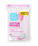 Simply Soft Cotton Rounds, 100% Cotton, Absorbent and Textured Cotton Pads are Lint Free, 100 Count (Pack of 3) - Buy Online on SooperMarket.com