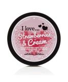 I love Strawberries & Cream Body Butter Made with 87% Naturally Derived Including Shea Butter & Coconut Oil for Soft & Hydrated Skin Moisturising & Lightly Scented Contains Natural Fruit Extracts Vegan -Friendly - 200ml - Buy Online on SooperMarket.com