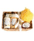 Camille Beckman Essentials Gift Basket | French Vanilla Glycerine Hand Therapy Body Cream & Soap | International Shipping Available - Buy Online on SooperMarket.com